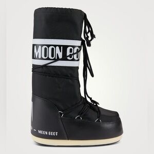 Moon Boot Black Icon Nylon Tall Boots